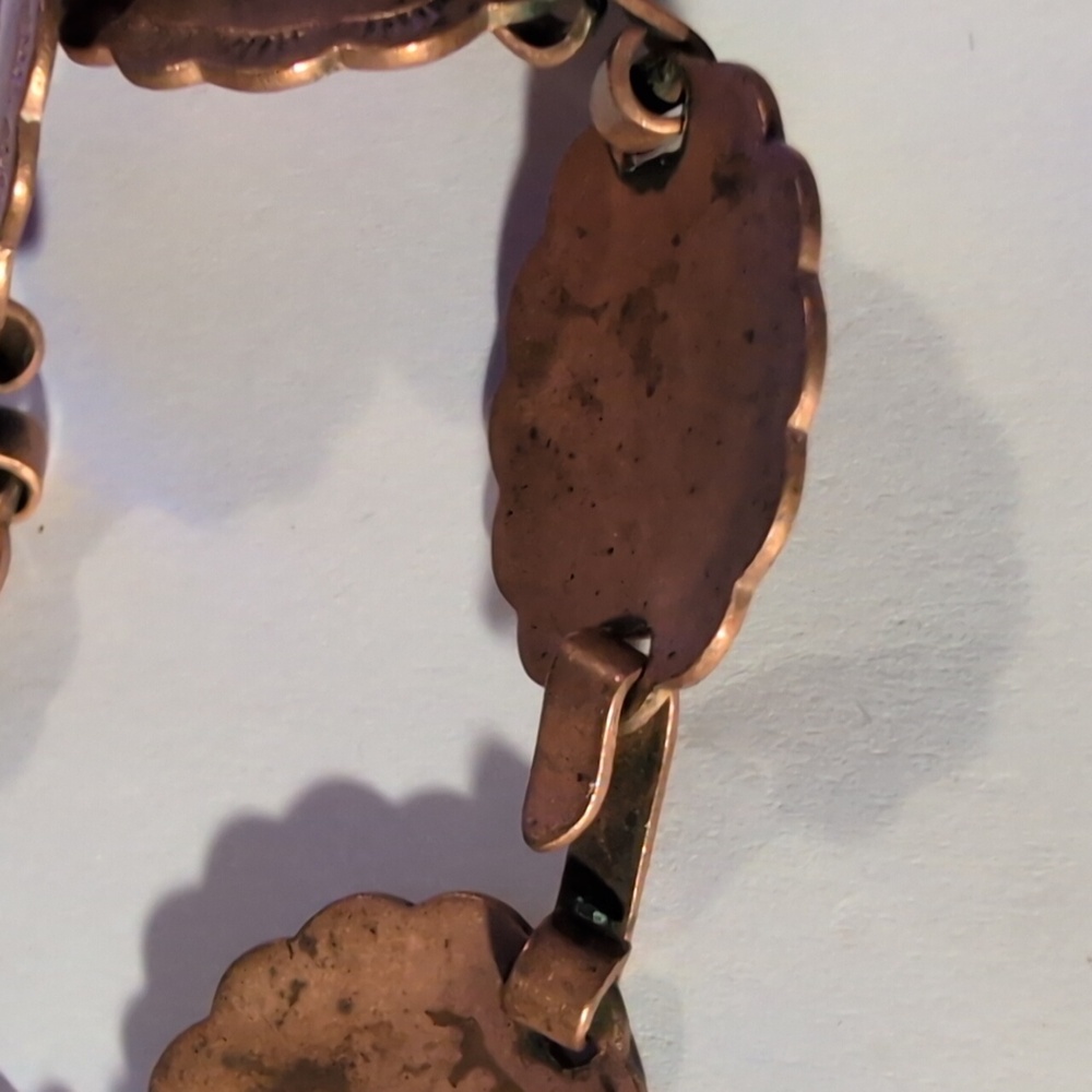 Vintage Solid Copper Western Native American Conc… - image 5